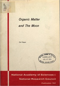 Organic Matter and the Moon, by Carl Sagan