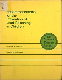 Recommendations for the Prevention of Lead Poisoning in Children