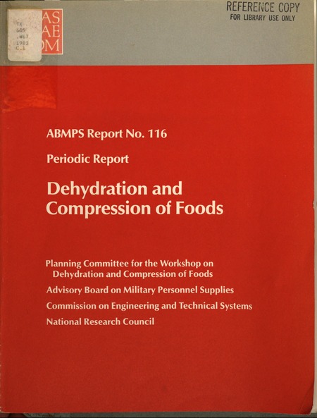 Cover: Dehydration and Compression of Foods