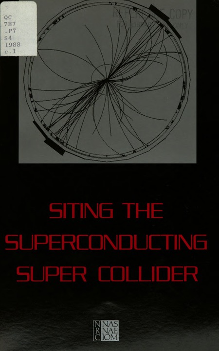 Siting the Superconducting Super Collider