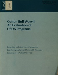 Cotton Boll Weevil: An Evaluation of USDA Programs : a Report