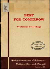 Beef for Tomorrow: Conference Proceedings