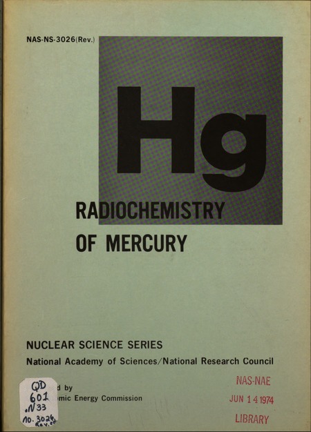Cover: Radiochemistry of Mercury