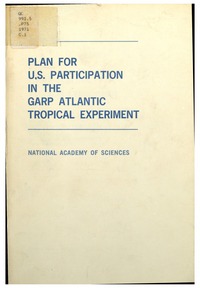 Plan for U.S. Participation in the GARP Atlantic Tropical Experiment