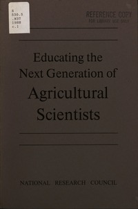 Cover Image: Educating the Next Generation of Agricultural Scientists