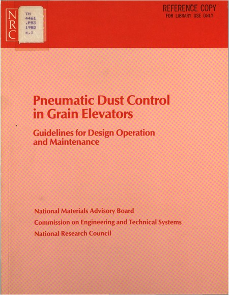 Cover: Pneumatic Dust Control in Grain Elevators: Guidelines for Design Operation and Maintenance