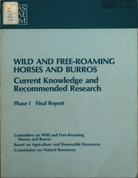 Cover Image: Wild and Free-Roaming Horses and Burros