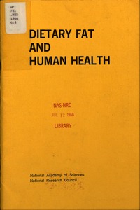 Cover Image: Dietary Fat and Human Health; a Report