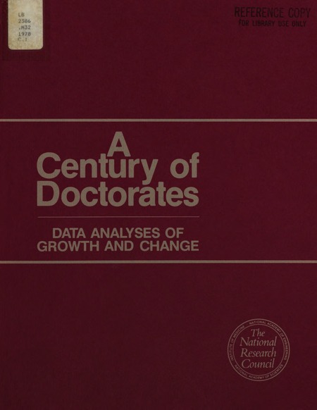Appendices | Century of Doctorates: Data Analyses of Growth and 