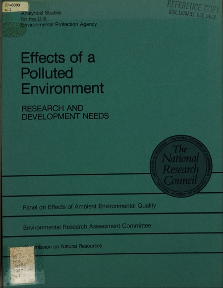 Effects of a Polluted Environment: Research and Development Needs