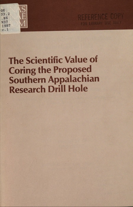 Scientific Value of Coring the Proposed Southern Appalachian Research Drill Hole