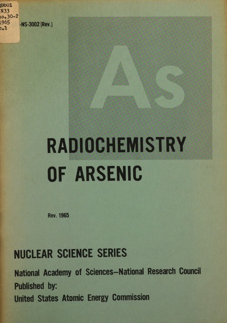 Radiochemistry of Arsenic, by Harold C. Beard