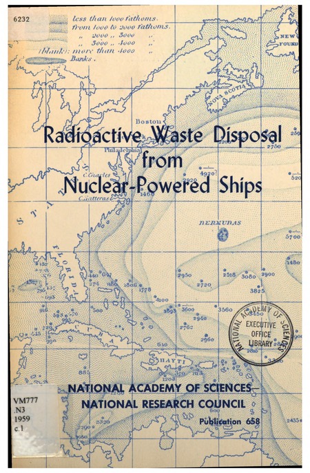 Cover: Considerations on the Disposal of Radioactive Wastes From Nuclear-Powered Ships Into the Marine Environment