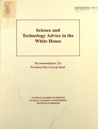 Cover Image: Science and Technology Advice in the White House