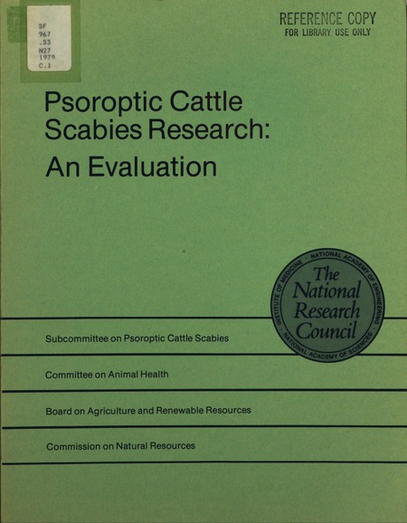 Cover: Psoroptic Cattle Scabies Research: An Evaluation
