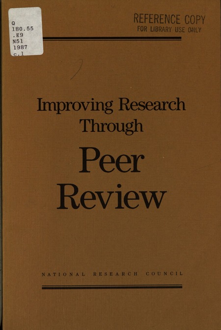 Improving Research Through Peer Review