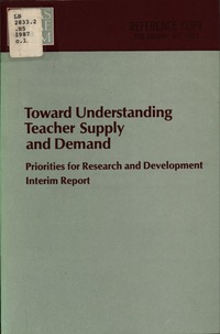 Cover Image: Toward Understanding Teacher Supply and Demand