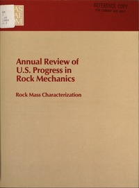Cover Image: Annual Review of U.S. Progress in Rock Mechanics