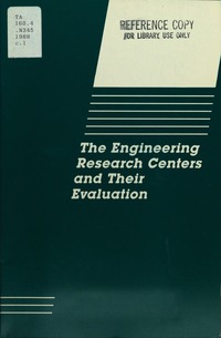 Cover Image: The Engineering Research Centers and Their Evaluation