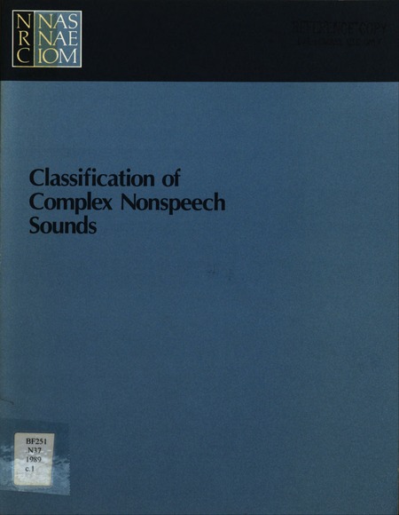 Classification of Complex Nonspeech Sounds