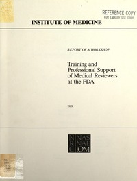 Cover Image: Training and Professional Support of Medical Reviewers at the Food and Drug Administration