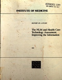 Cover Image: The National Library of Medicine and Health Care Technology Assessment