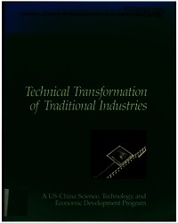 Technical Transformation of Traditional Industries: Papers From a Workshop, May, 1988