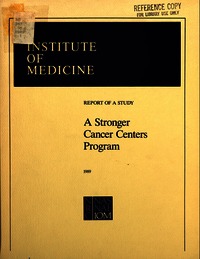 Cover Image: A Stronger Cancer Centers Program