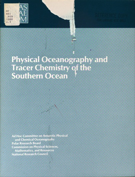 Physical Oceanography and Tracer Chemistry of the Southern Ocean: Polar Research - A Strategy
