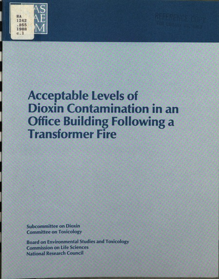 Cover: Acceptable Levels of Dioxin Contamination in an Office Building Following a Transformer Fire