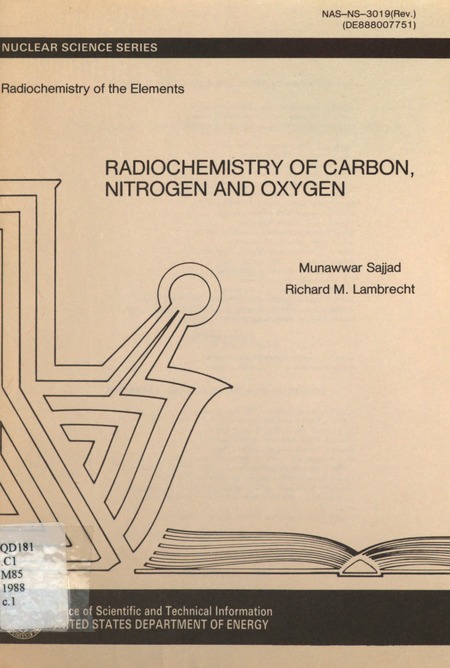 Radiochemistry of Carbon, Nitrogen and Oxygen