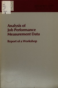 Cover Image: Analysis of Job Performance Measurement Data