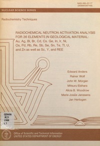 Cover Image: Radiochemical Neutron Activation Analysis for 36 Elements in Geological Material