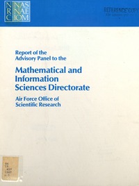 Cover Image: Report of the Advisory Panel to the Mathematical and Information Sciences Directorate