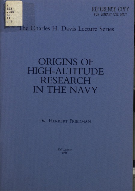Origins of High-Altitude Research in the Navy