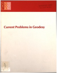 Cover Image: Current Problems in Geodesy