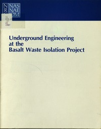 Underground Engineering at the Basalt Waste Isolation Project