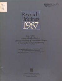 Cover Image: Research Briefings 1987
