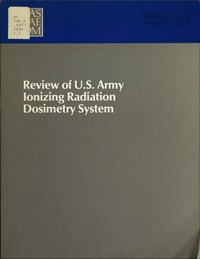 Cover Image: Review of U.S. Army Ionizing Radiation Dosimetry System