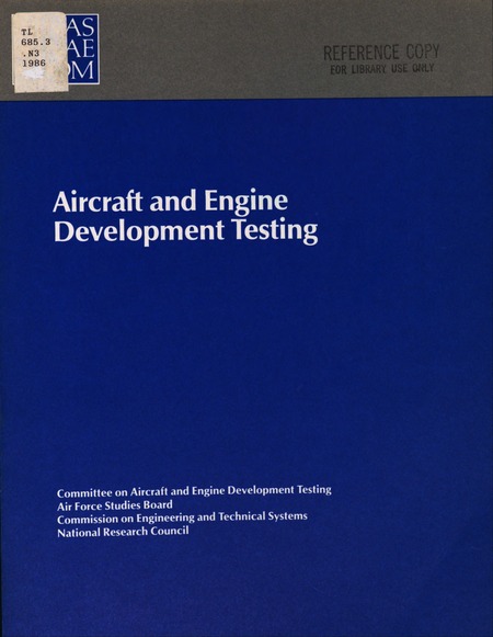 Cover: Aircraft and Engine Development Testing