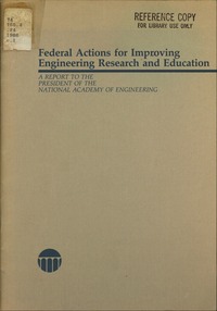 Cover Image: Federal Actions for Improving Engineering Research and Education