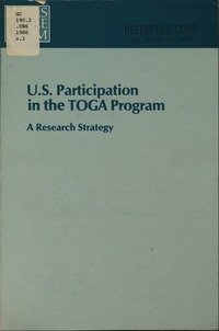 U.S. Participation in the TOGA Program: A Research Strategy