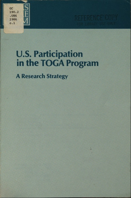 U.S. Participation in the TOGA Program: A Research Strategy