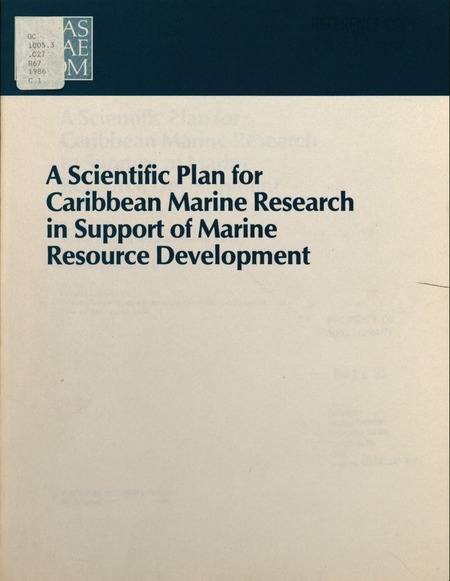 Scientific Plan for Caribbean Marine Research in Support of Marine Resource Development