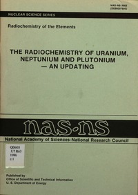 Cover Image:Radiochemistry of Uranium, Neptunium and Plutonium