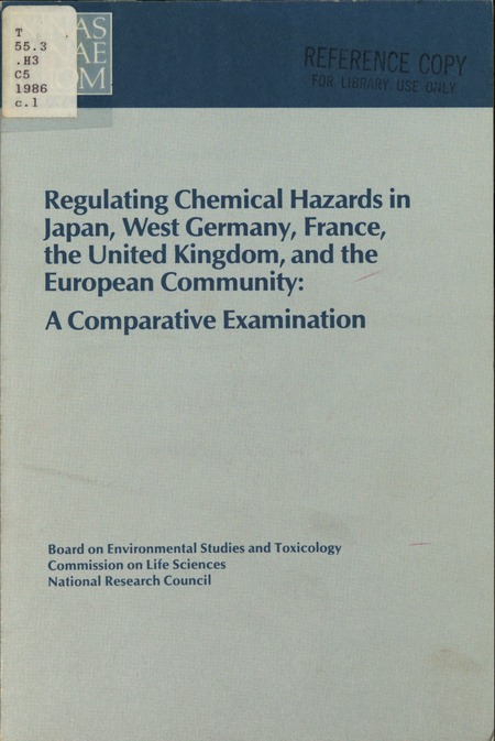 Regulating Chemical Hazards in Japan, West Germany, France, the United Kingdom and the European Community: A Comparative Examination