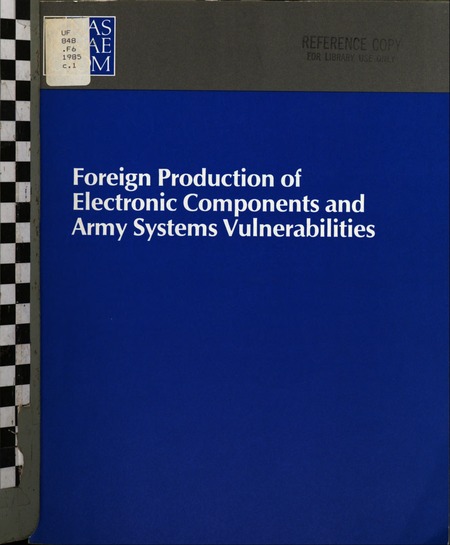 Foreign Production of Electronic Components and Army Systems Vulnerabilities