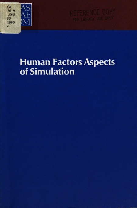 Human Factors Aspects of Simulation