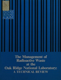 Cover Image: The Management of Radioactive Waste at the Oak Ridge National Laboratory