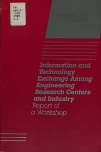 Cover Image: Information and Technology Exchange Among Engineering Research Centers and Industry
